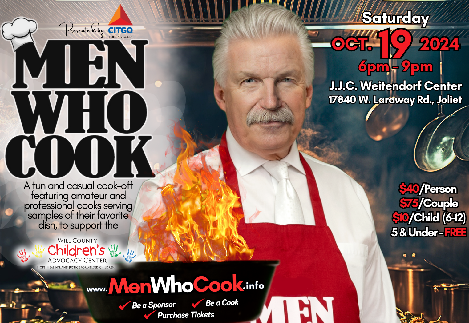 MEN WHO COOK fundraiser for Will County Children's Advocacy Center