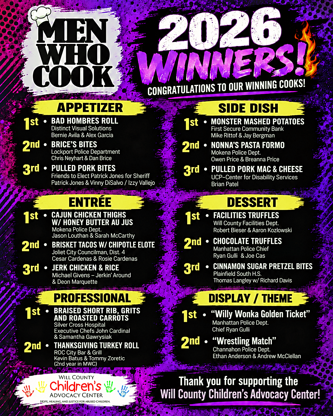 Men Who Cook 2026 Winners